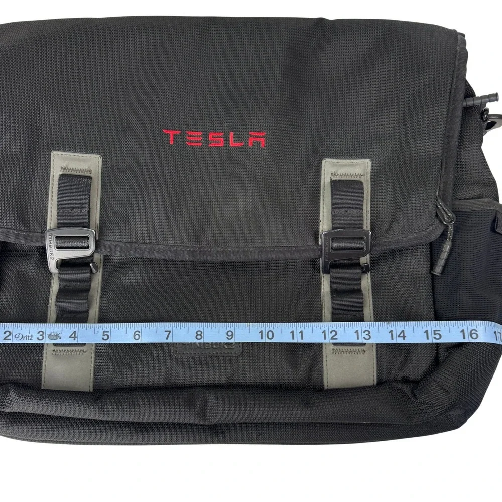 Timbuk2 Tesla Motors Messenger Bag Black Ballistic Nylon Laptop Commuter Case